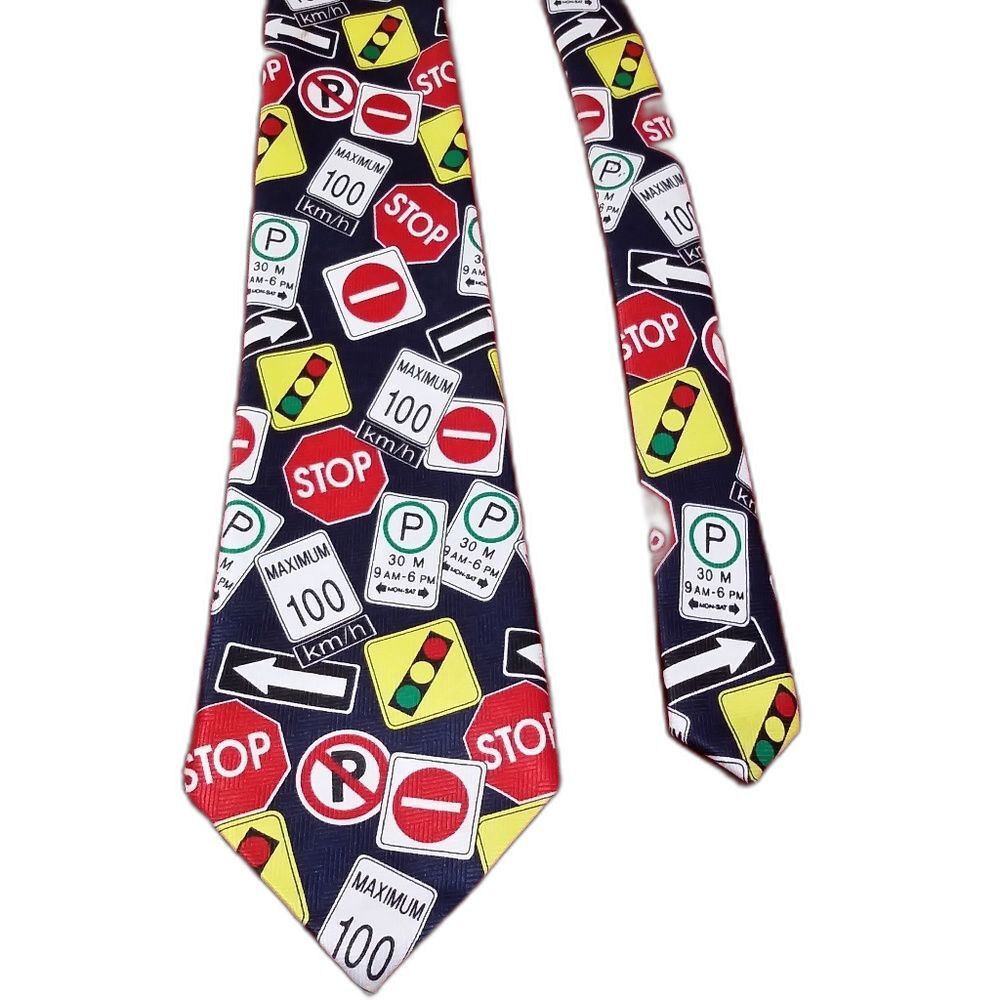 BACCI BY CONSENSO Multicolor Traffic Signs TIE